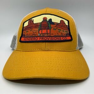 Sendero Provisions Co. Snapback Trucker Hat Desert Camping Backpacker Patch Mesh